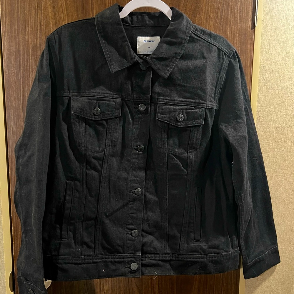 old navy black jean jacket